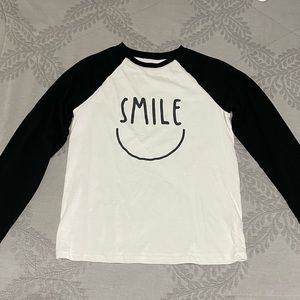Boys cat and jack size 12/14 long sleeve smile shirt
